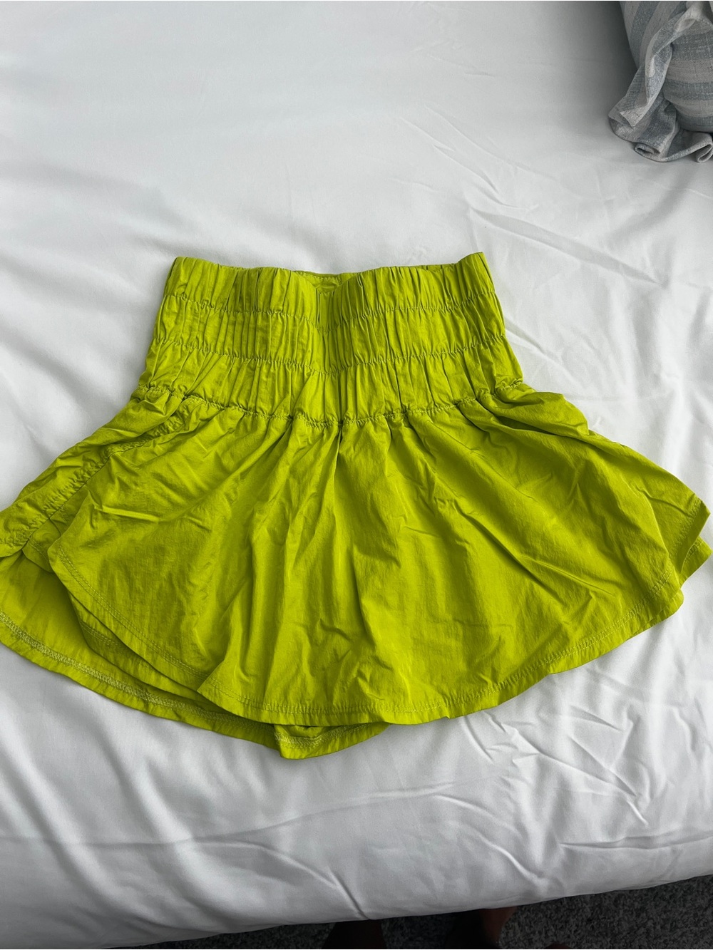 FP Movement by Free People Neon Lime Smocked Circle Skirt
